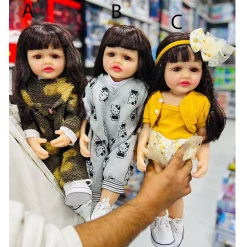 عروسک دخترانه سلیکونی سنسوری 55