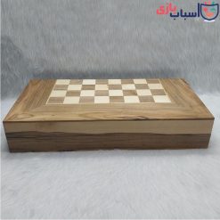Alternative view of تخته نرد چوبی تمام گردو طرح لبه تخت مدل قاب سینی