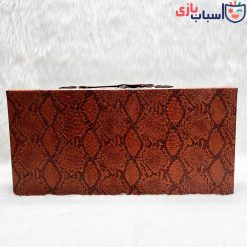 تخته نرد چرمی ساده طرح گردویی