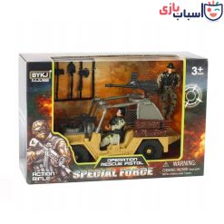 ماکت ماشین جیپ ارتشی با سرباز 6631