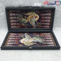 Alternative view of تخته نرد چرمی ساده طرح سیمرغ
