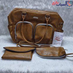 Alternative view of ساک نوزاد 3 تیکه چرم 2 زیپ جلو مدل M&Y کد 1002