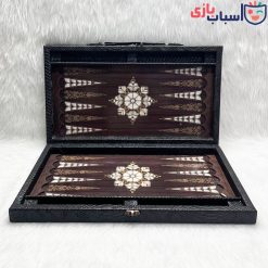تخته نرد چرمی بغل مهره کد 122