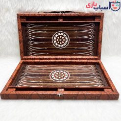 تخته نرد چرمی بغل مهره کد 100