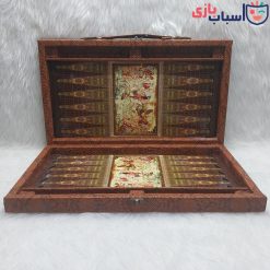 تخته نرد چوبی MDF چرمی کیفی کد 128