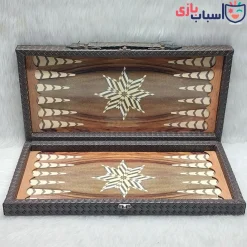 تخته نرد چوبی MDF چرمی کیفی کد 163
